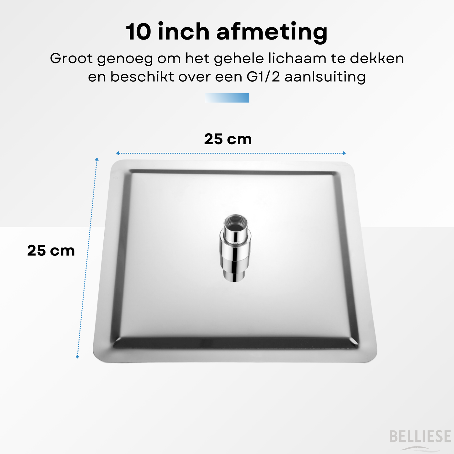 Regendouchekop Vierkant 25 CM - Belliese