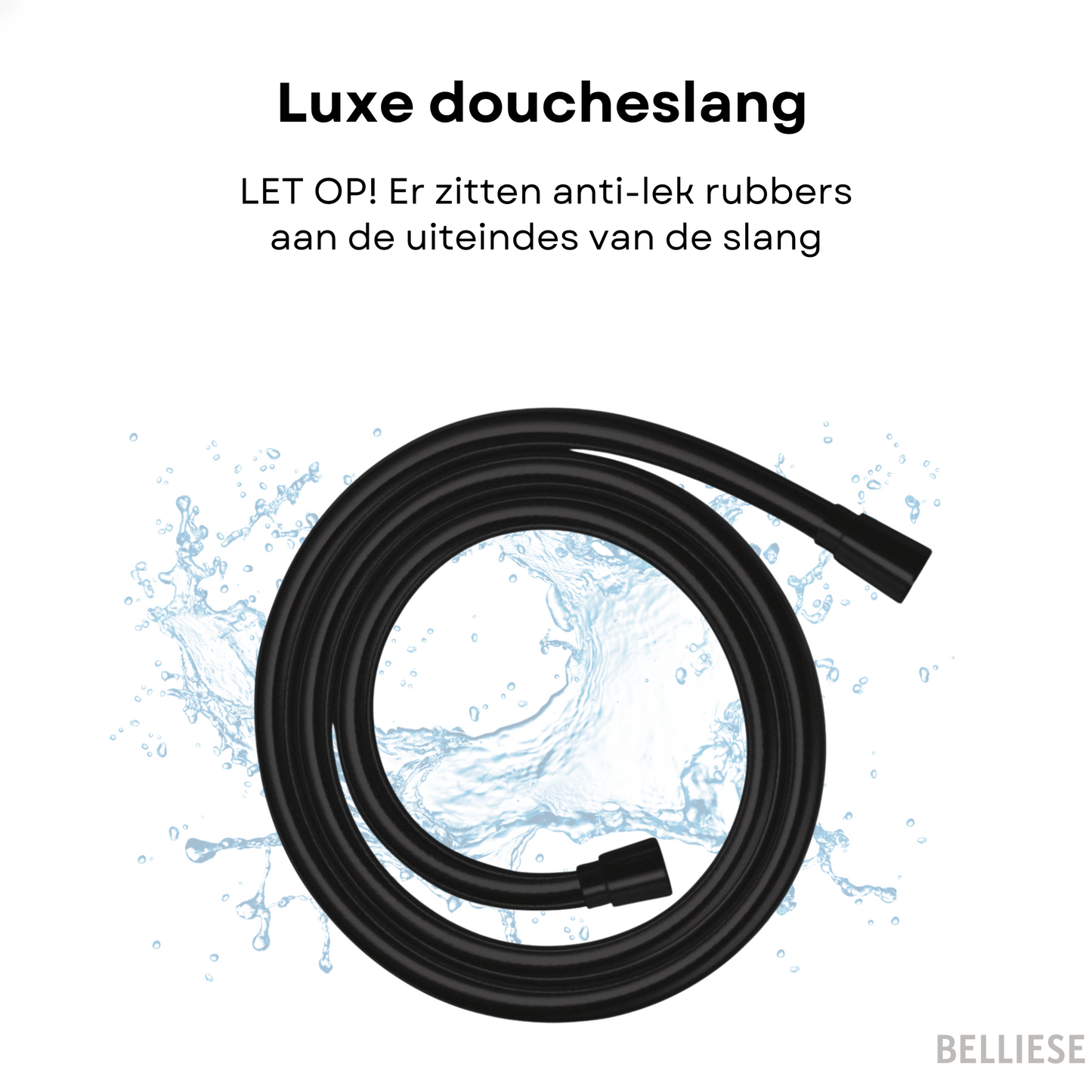 Belliese Flexa Doucheslang Zwart - Belliese
