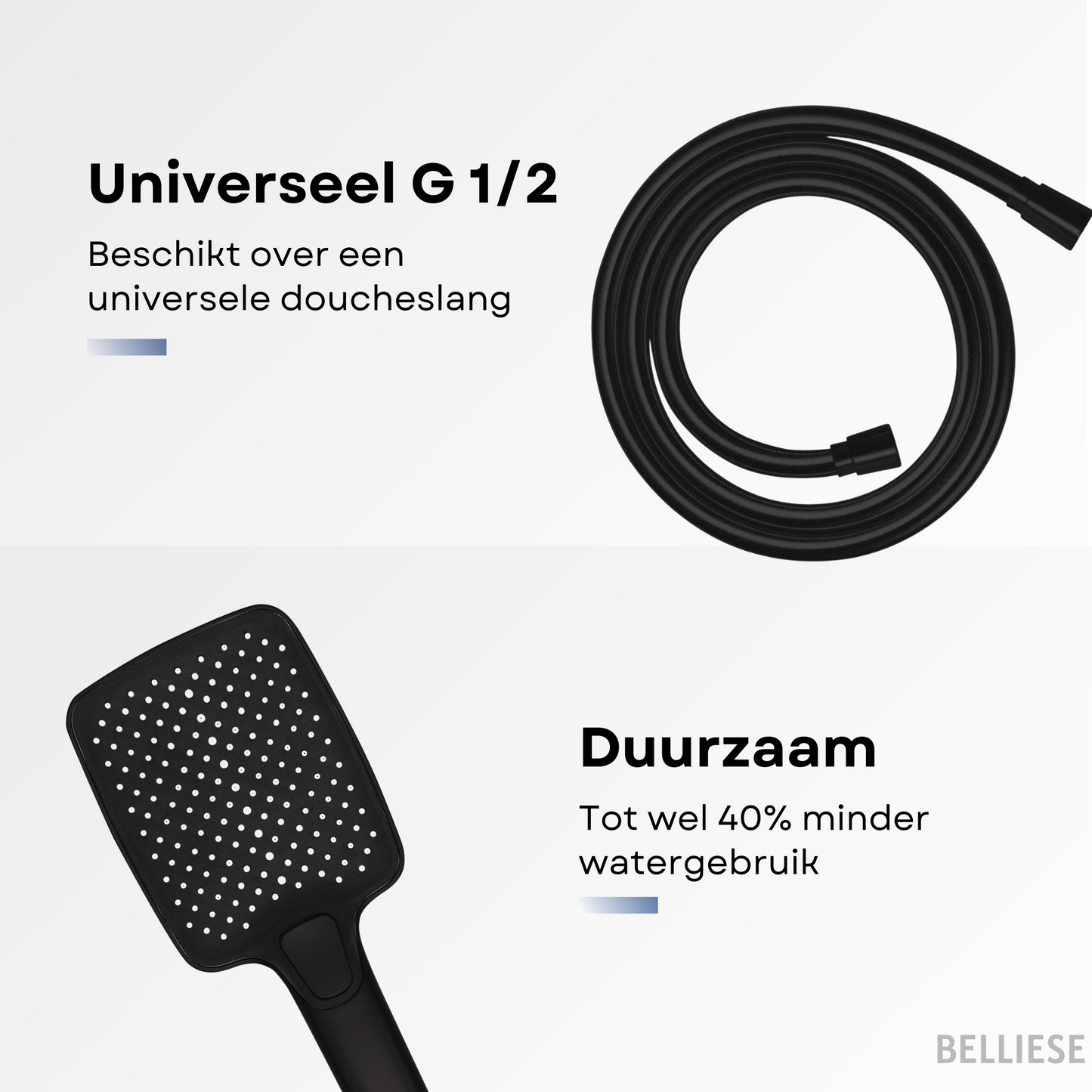 Belliese Elegance Doucheset Zwart - Belliese
