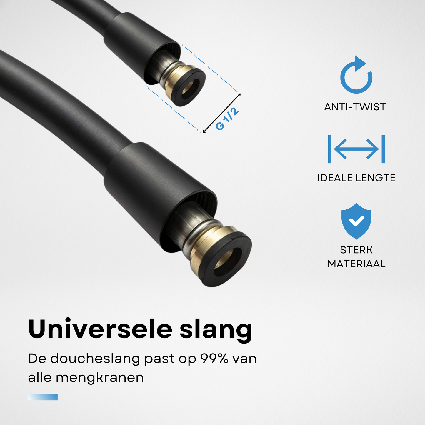 Belliese Flexa Doucheslang Zwart - Belliese