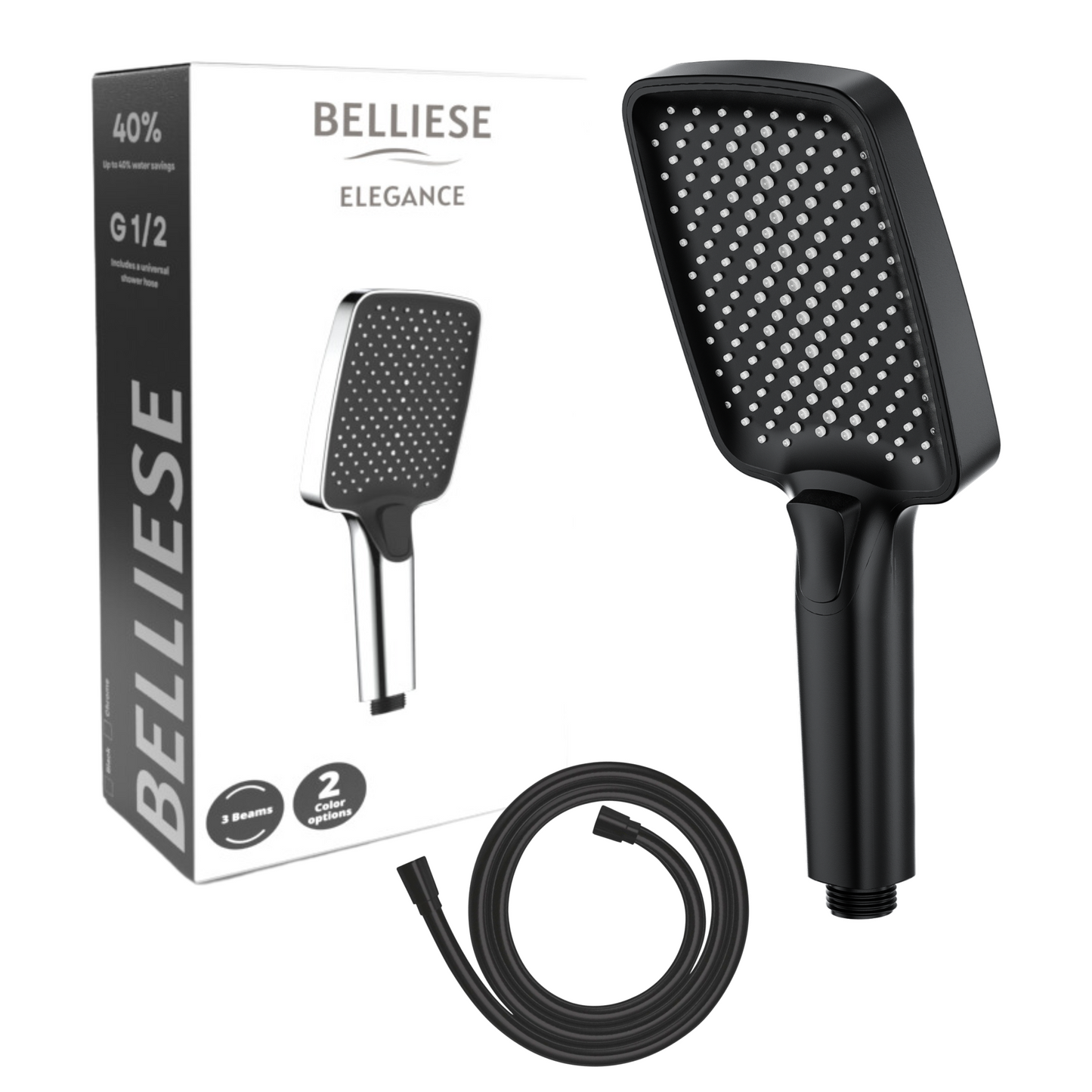 Belliese Elegance Doucheset Zwart - Belliese