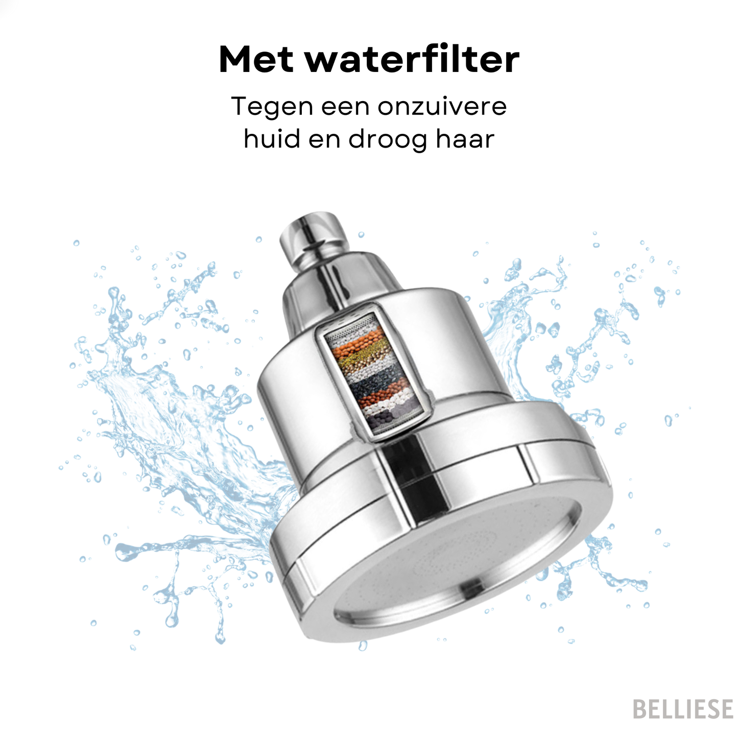 Sensible | Regendouchekop met ingebouwd waterfilter - Belliese