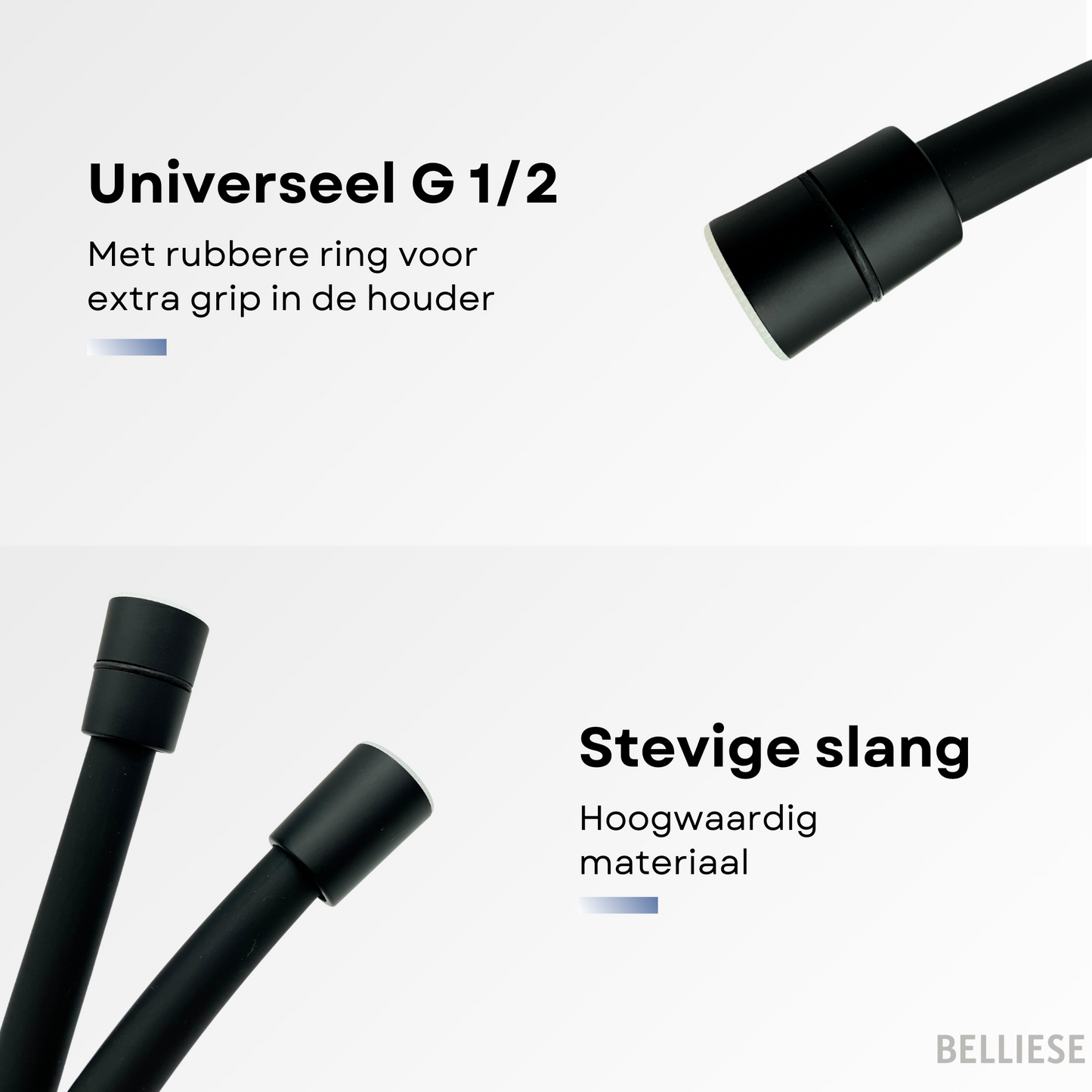 Belliese Flexa Doucheslang Zwart - Belliese