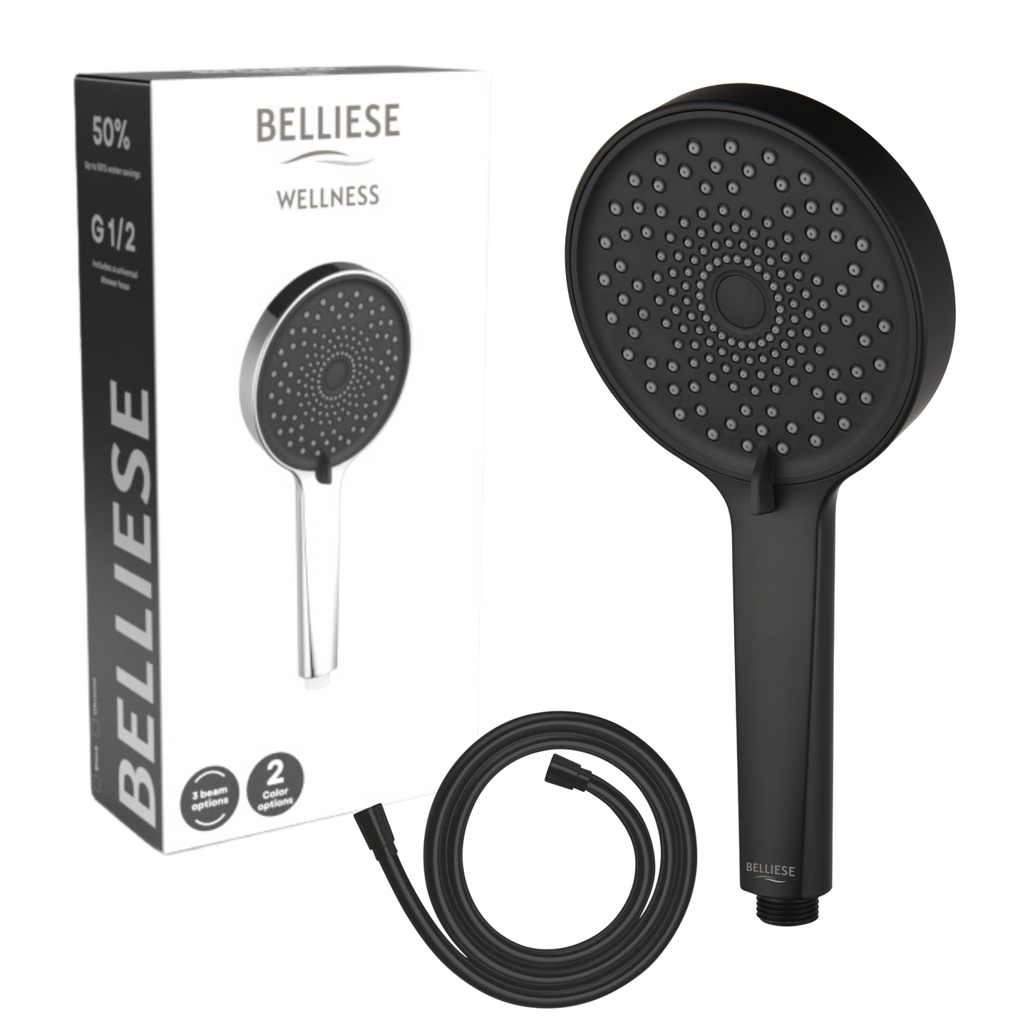 Belliese Wellness Doucheset Zwart - Belliese
