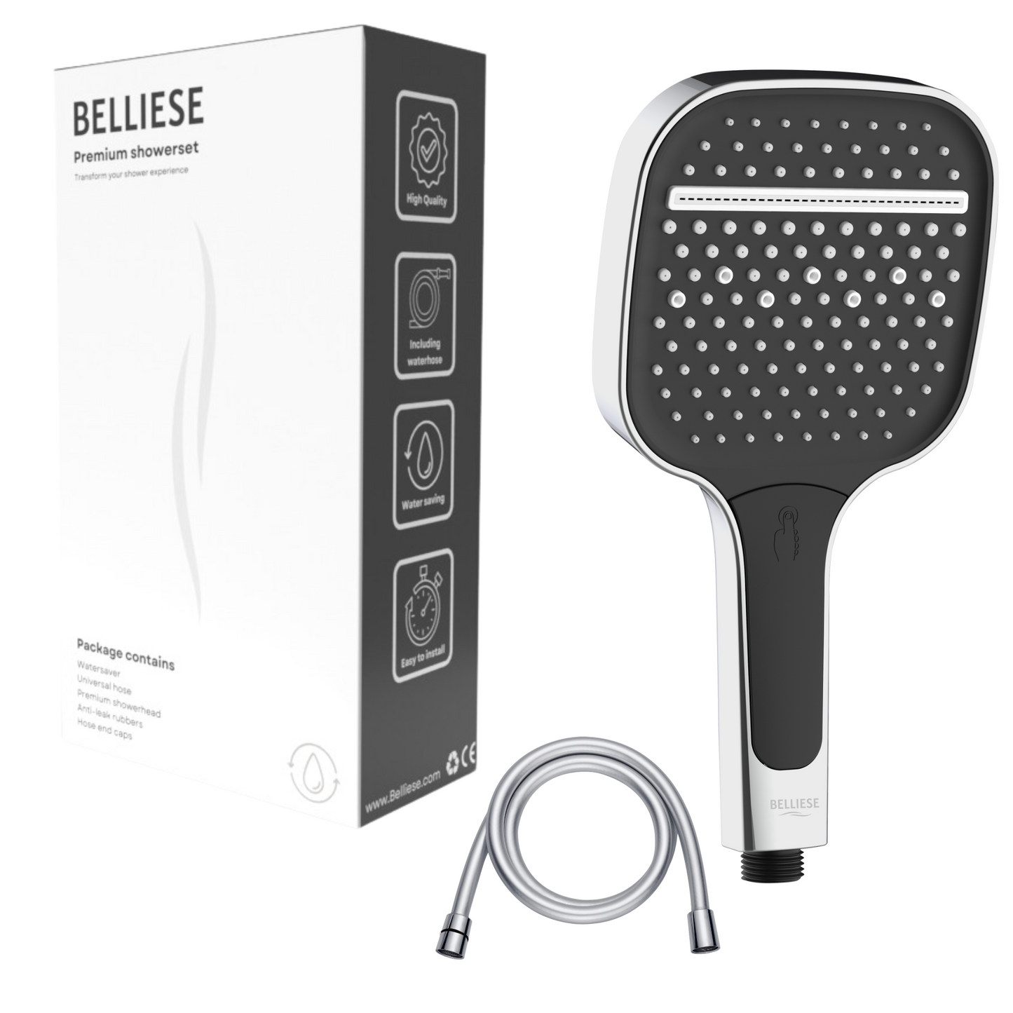 Belliese Bliss Doucheset Chroom - Belliese