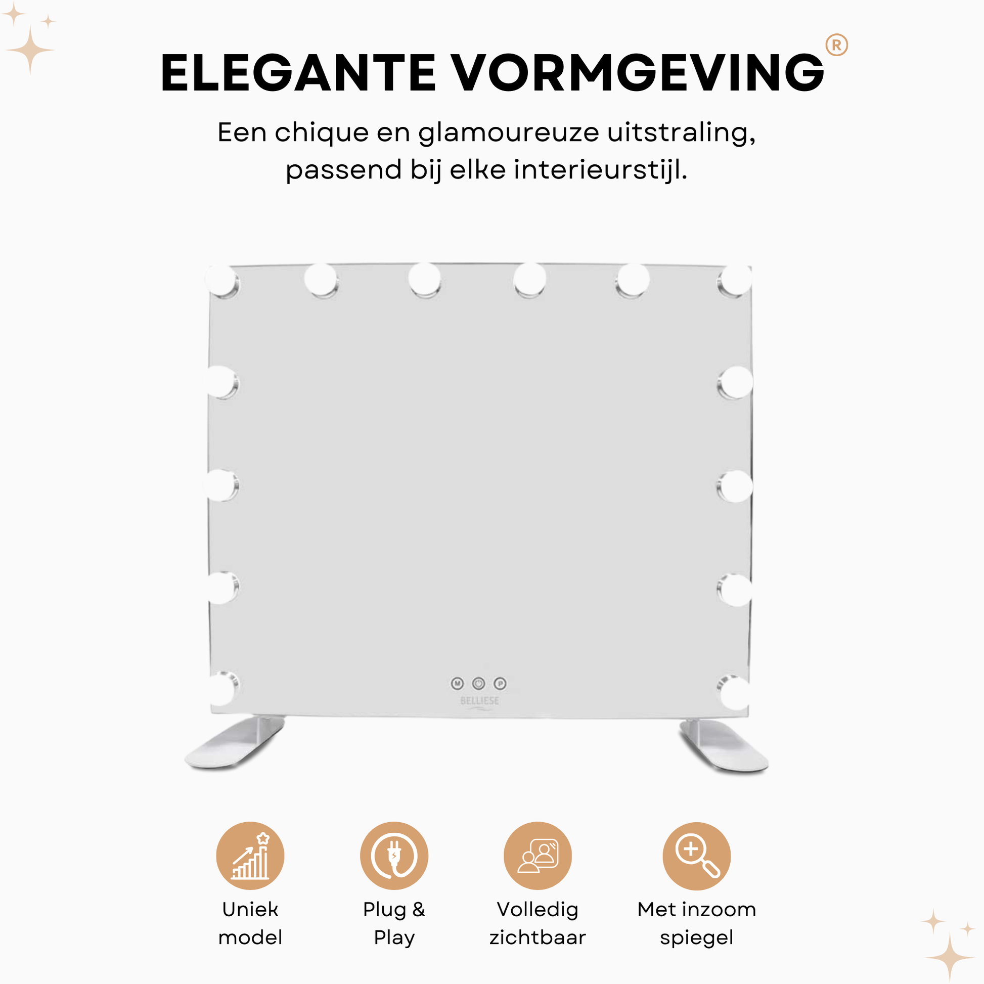 Hollywood spiegel 60x50 cm - Belliese