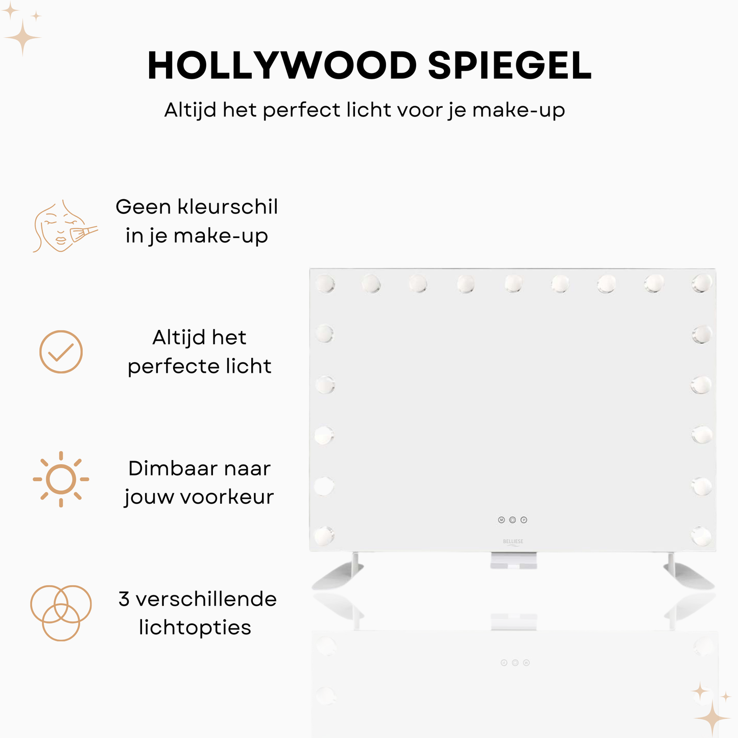 Belliese Vanity | Hollywood Spiegel 80x60 CM - Belliese