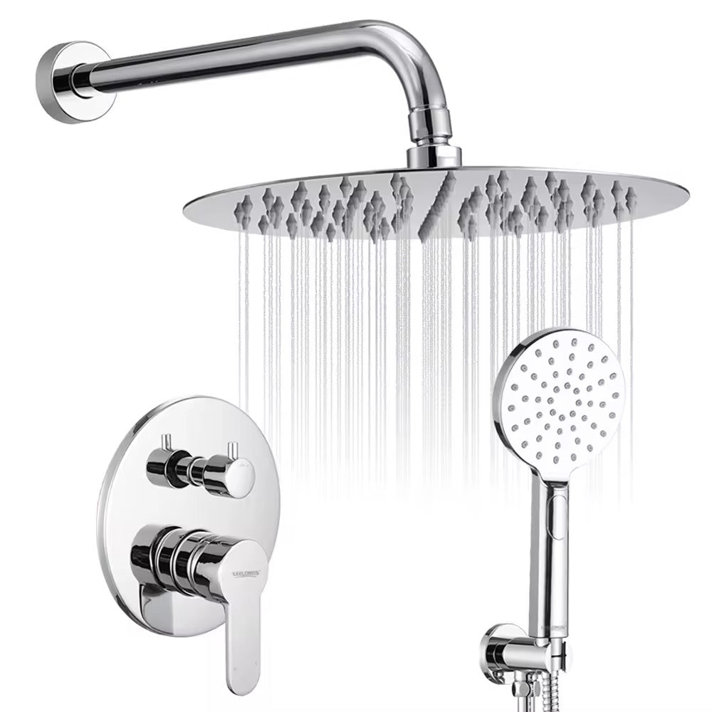 Ingebouwde regendoucheset Chroom Rond - Belliese
