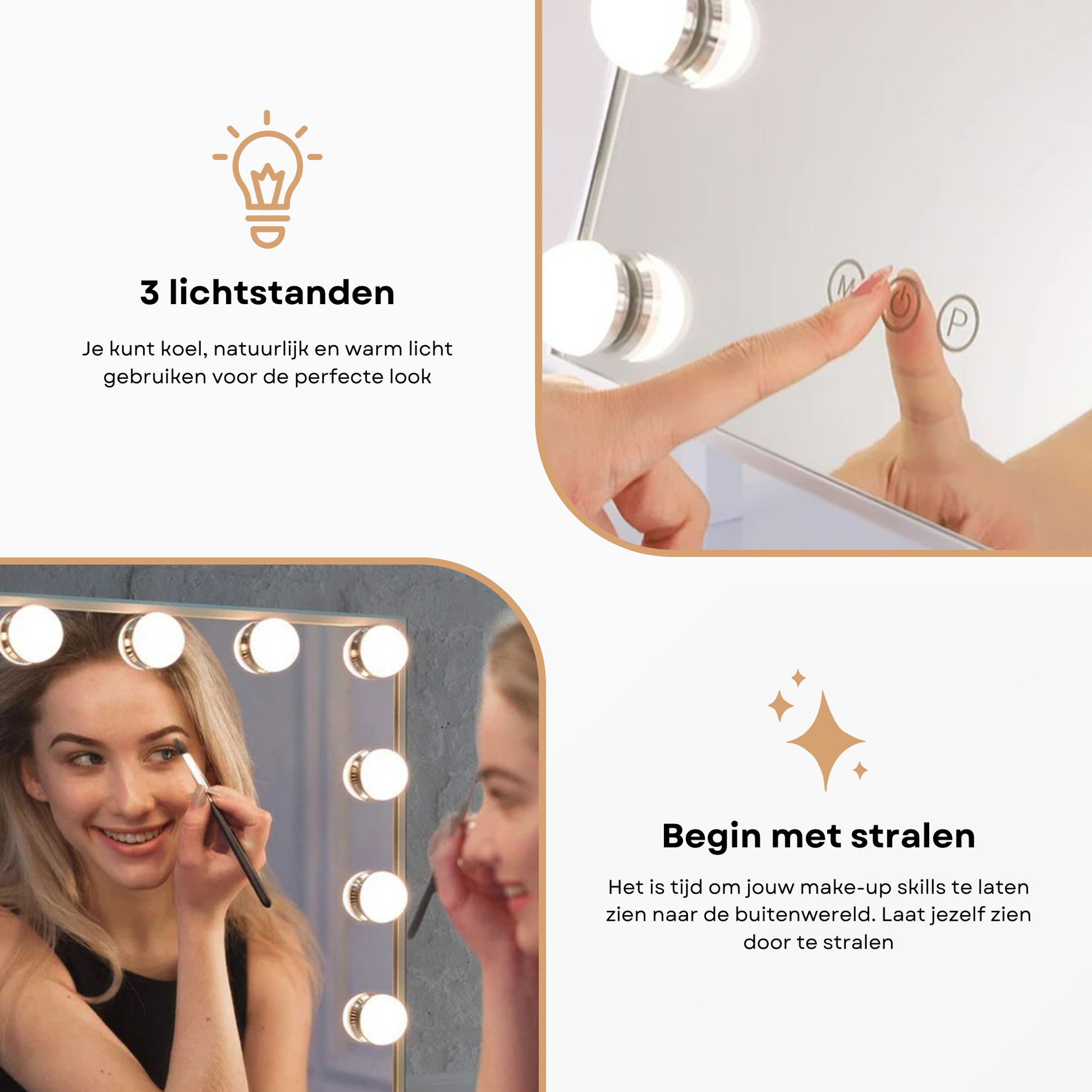 Belliese Vanity | Hollywood Spiegel 80x60 CM - Belliese