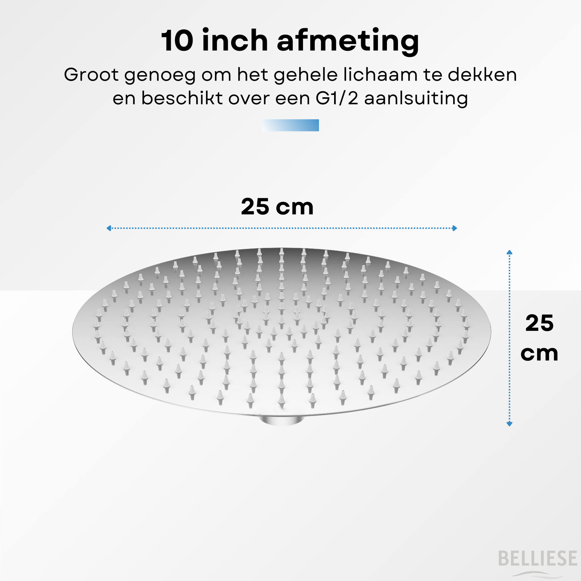 Regendouchekop Rond 25 CM - Belliese